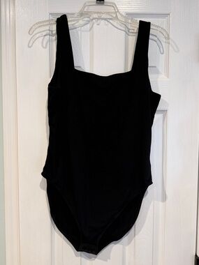 Old Navy Black Bodysuit with Wide Straps